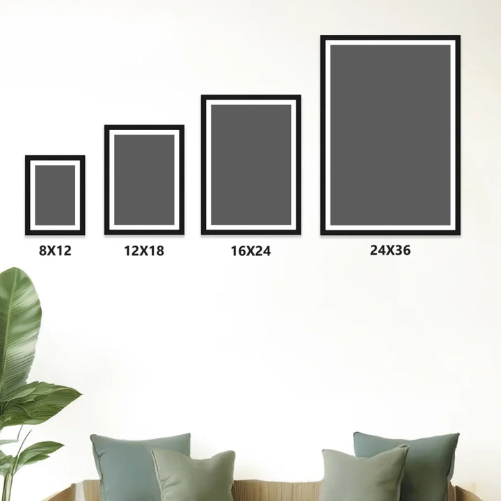 8X12 size chart with matt